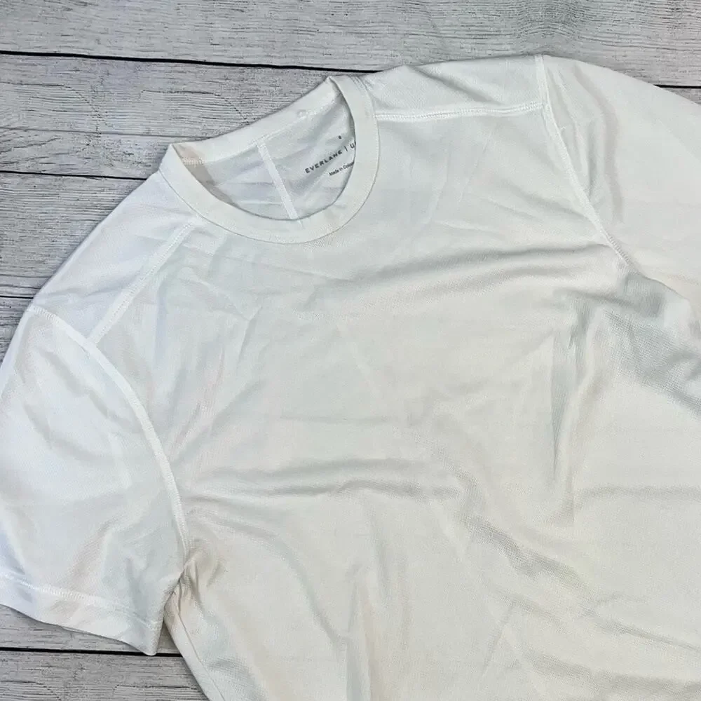 Everlane / Uniform NEW Men's Sports Tee T-shirt  White Size Small Performance - Picture 2 of 7